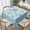 Grey Teal, variant on Summer Tropical Palm Leaf Tablecloth Round 60 Inch Vinyl Watercolor Spring Green Leaves Table Cloth Waterproof Fabric Hawaiian Outdoor Tablecloths Decorative for Holiday Home Party Picnic