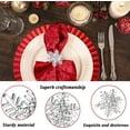 thumbnail image 3 of 12PCS Christmas Napkin Rings Decoration, Rhinestone Elk Snowflake Silver Napkin Rings Holders for Wedding Birthday Party Dinner Supplies, 3 of 7