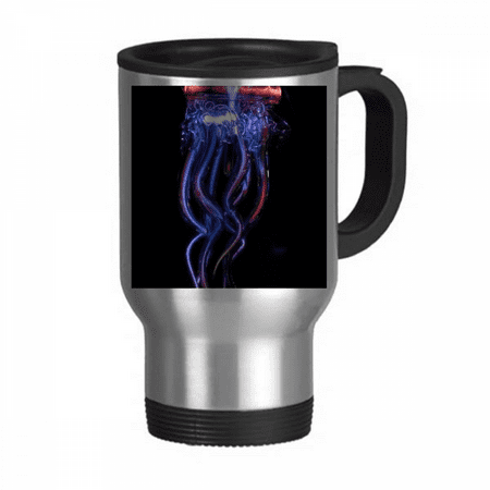 

Ocean Jellyfish Science Nature Picture Travel Mug Flip Lid Stainless Steel Cup Car Tumbler Thermos