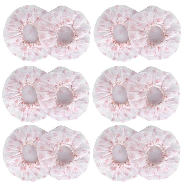 Cubierta de micrófono desechable Jadeshay 100 piezas Blanco con punto rojo