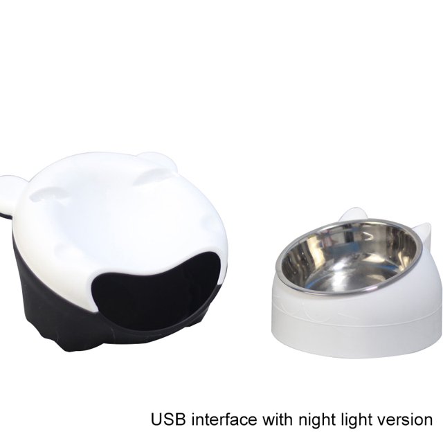 Automatic Cat Fountain LED Filtering Silent Pet Drinking Dispenser Cat Food Bowl