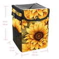 thumbnail image 5 of Sunflower seamless printing Foldable Car Trash Can with Lid, Leak-Proof Hanging Storage Bag - Car Trash Bin, Mini Trash Can, 5 of 6