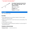 thumbnail image 2 of Front Upper Suspension Control Arm Bolt - Compatible with 2007 - 2014 Toyota FJ Cruiser 2008 2009 2010 2011 2012 2013, 2 of 2