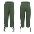 thumbnail image 5 of Aislor Boys Medieval Ankle Banded Pirate Pants Kids Renaissance Viking Pirate Cosplay Costume Halloween Fancy Pants Green 9-10, 5 of 7