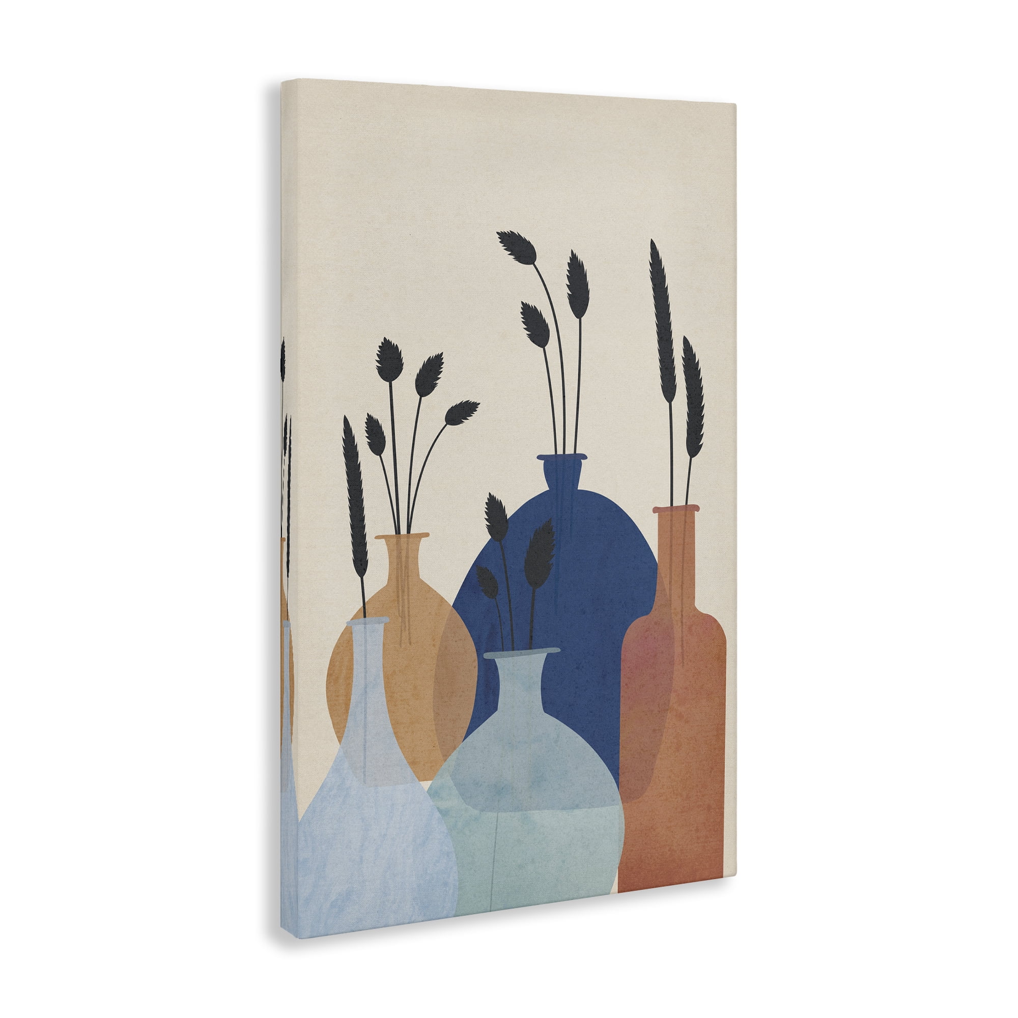 Stupell Industries Plant Sprigs Vases Plants & Flowers Painting Wrapped Canvas Art Print Wall Art, 20 x 30