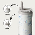 thumbnail image 3 of BOTTLE BOTTLE Insulated Water Bottle 24oz with Straw Lid and Handle for Sports Travel Gym Stainless Steel Water Bottles Double-Wall Vacuum Metal Leak Proof BPA-Free (Bling Bow), 3 of 6