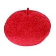 thumbnail image 1 of Chic Mujeres Niñas Artista Invierno Cálido Gorro liso Gorro Sombrero Desgaste de la cabeza rojo Colcomx Sombreros de boina para mujeres, 1 of 8