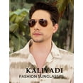 thumbnail image 3 of KALIYADI Classic Aviator Sunglasses for Men Women Driving Sun glasses Polarized Lens UV Blocking-2 Pack, 3 of 5
