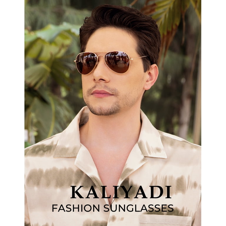 KALIYADI Classic Aviator Sunglasses for Men Women Driving  display picture 1