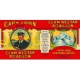 thumbnail image 2 of Retrolabel 14x9 White Modern Wood Framed Museum Art Print Titled - Capn John Brand Clam Nectar Bouillon, 2 of 4