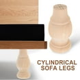 thumbnail image 2 of CATIEBYE 4pcs Round Solid Wood Furniture Legs Beige for Office Chairs Sofas Tables Replacement, 2 of 5