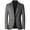Grey, variant on Men's Slim Fit Blazer Tweed Notch Lapel 2 Button Flap Pocket Office Casual Fall Winter Business Casual Spring Sport Coat Long Sleeve Suit Jacket Grey Medium