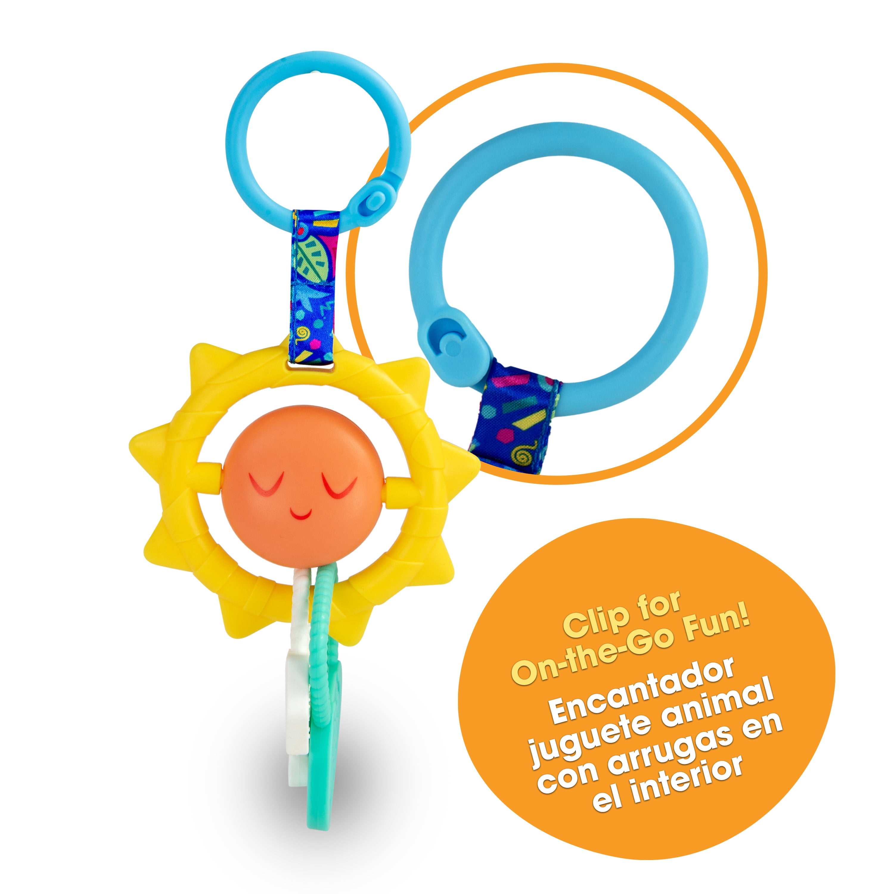 Bebe Fuerte Strong & Sunny Clip on Stroller Toy – Infant Toy for 0 Months+