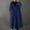 Dark Blue, variant on Black and Friday Clothing Sales Idoravan Trench Coats for Women Plus Size Women's Solid Color Lapel Pocket Oversize Long Jacket Cardigan Jacket Wine