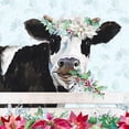 thumbnail image 3 of Pinto, Patricia 15x15 Black Modern Framed Museum Art Print Titled - Holiday Crazy Cow, 3 of 5