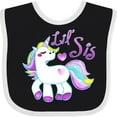 thumbnail image 3 of Inktastic Lil Sis Unicorn Little Sister Girls Baby Bib, 3 of 4