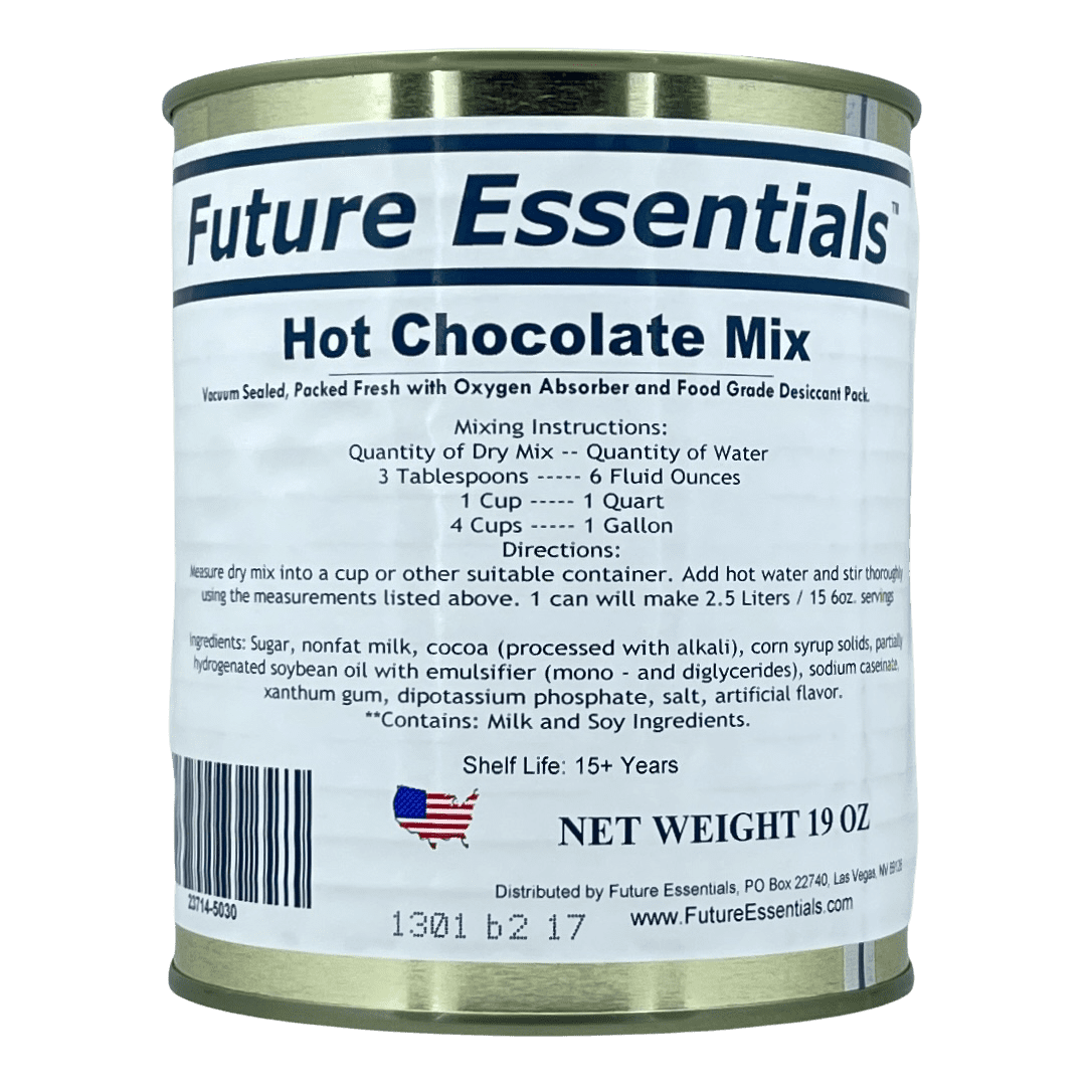 (12 Cans Pack) Future Essentials Long Shelf Life Emergency Camping Food Canned Hot Chocolate Mix