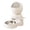 White - 29x30cm, variant on 11.8 Inch 2-in-1 Automatic Pet Food Dispenser 1.5L Push Button Slow Feeder Interactive Dry Food Container for Dogs Cats Yellow