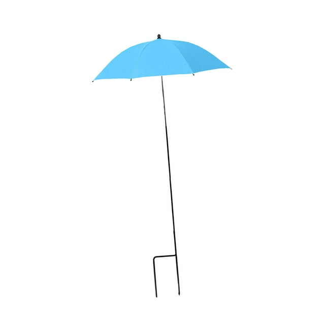 Sombrilla para plantas, sombrilla de jardín, 23,6 pulgadas, resistente, decoración para exteriores, versátil, ajustable, para plantas en maceta. azul