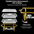 thumbnail image 5 of Jacgood Rectangle Golden Chafing Dish Buffet Set, 8Qt 4 Pack Full Pan Stainless Steel Catering Warmer Set with Water Pan for Home Party, Buffets, Wedding, Banquet, Catering Events, 5 of 5