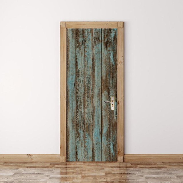 3D Adhesivo Puerta Mural De De Papel De Pared Calcomanías De Vinilo Extraíbles Para Decoración De Habitación 9 BLESIY Etiquetas engomadas de la puerta de DIY 3D