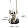 thumbnail image 5 of Skeleton On A Tire Swing - Gothic Garden Hanging Decor Halloween Car Ineterior Ornament, 5 of 5