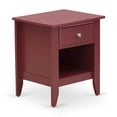thumbnail image 4 of East West Furniture Gallatin 18" Wood Nightstand with 1 Drawer in Burgundy Red, 4 of 4
