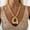 Color6, variant on PISONIC 2‑Layer Irregular Gold Necklace Set,Textured Cross Pendant & Wavy Choker for Women