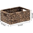 thumbnail image 2 of Wicker Baskets (Large, Black Wash, 1PC) Rattan Woven Baskets, Water Hyacinth Baskets, Seagrass Storage Baskets for Shelves, 2 of 8