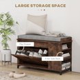 thumbnail image 4 of HOMCOM Banc à Chaussures avec Tiroir Rabattable, Coussin, 6 Paires pour Entrée, 4 of 10