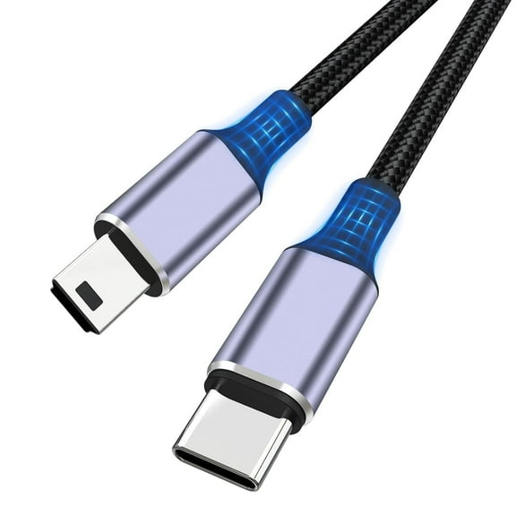Mini USB to USB C Photo Transfer Cable Cord Compatible with EOS Rebel SL1 SL2 T1i T2i T3 T3i T4i T5 T5i T6 T6i T6s T7i XSi XT Xti Camera, for PowerShot/EOS/ELPH Digital Cameras 3.3 FT