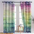 thumbnail image 3 of Fish Scale Curtains for Bedroom - Abstract Blackout Curtains for Living Room - Decorative Patterned Grommet Drapes - Window Treatments & Home Decor - 54 Inch Curtains 2 Panel Set - K&T264, 3 of 7