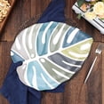 thumbnail image 3 of Hometrends Tropical Leaf Bamboo and Melamine Plate, 16 inch 1pc, 3 of 5