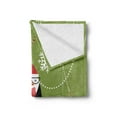 thumbnail image 2 of Christmas Soft Flannel Fleece Throw Blanket, Nerdy Funny Penguin Holding a Gift Box Hanging Line Snowflake Ornaments, Cozy Plush for Indoor and Outdoor Use, 60" x 80", Olive Green White, by Ambesonne, 2 of 5