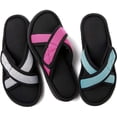 thumbnail image 2 of Women's Adjustable wrap Cross Band Slide Slippers, 2 of 6