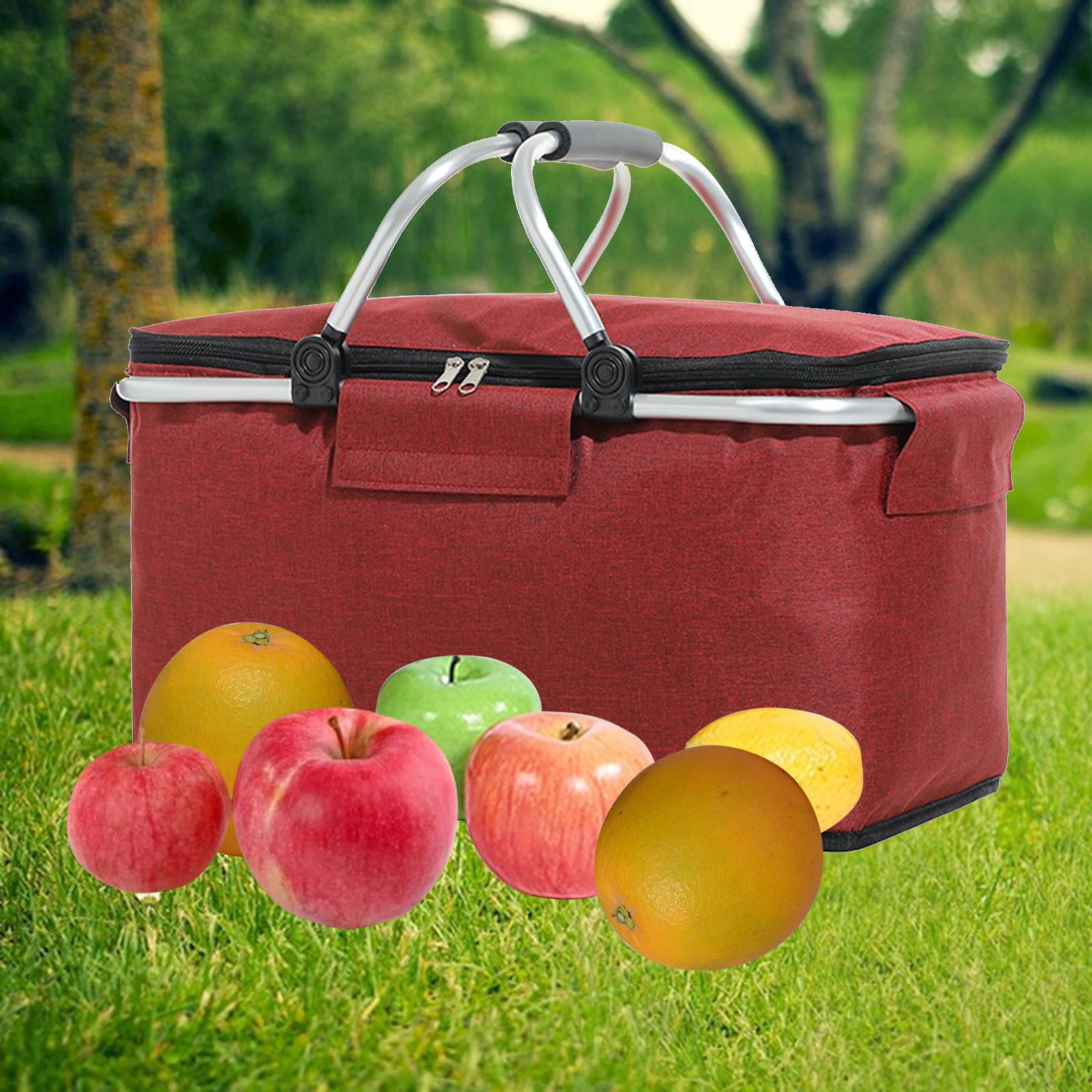 Panier De Pique-nique Pliable En PP, Boîte De Rangement Réutilisable Rectangulaire