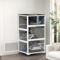 thumbnail image 2 of PawHut Catio 34 Pouces L Maison pour Chat d'Extérieur sur Roulettes avec Hamac Plateformes, 2 of 10