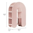 thumbnail image 3 of Daydream 58" Arched Bookshelf in Soft Pink, 3 of 9