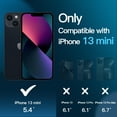 thumbnail image 2 of JETech 3 in 1 Magnetic Case for iPhone 13 Mini 5.4-Inch with 2 Pack Tempered Glass Screen Protectors, Compatible with MagSafe, Translucent Matte Back Shockproof Phone Cover (Black), 2 of 7
