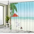 thumbnail image 5 of Ambesonne Nature Scene Shower Curtain, Graphic Beach Chill, 69"Wx84"L, Pale Blue and Multicolor, 5 of 5