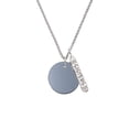 thumbnail image 2 of Delight Jewelry Acrylic 1" Disc Black Imitation Pearl Silvertone Sisters Best Friends Forever Bar Charm Necklace, 23", 2 of 4