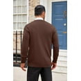 thumbnail image 4 of COOFANDY Men's Cardigan Sweater Long Sleeve Casual V Neck Button Down Knitted Sweater with Pockets, 4 of 6