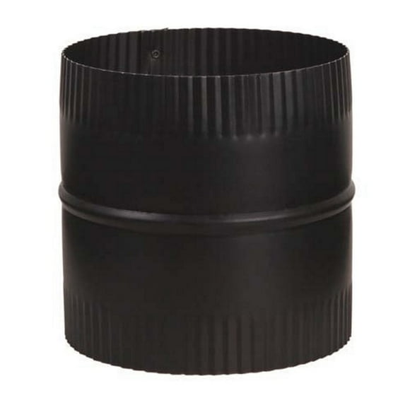 7" Diameter 24 Gauge Black Stove Pipe Joiner