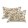 thumbnail image 2 of Florals and Leaves Satin Pillowcase Envelope Design Pillow Covers 1 Pack King Size 20" x 40", 2 of 9