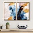 thumbnail image 3 of PixonSign Framed Canvas Print Wall Art Set Cloud Inspired Smeared Brushstrokes Geometric Shapes Illustrations Modern Art Contemporary Colorful for Living Room, Bedroom, Office - 24"x36"x2 NATURAL, 3 of 5