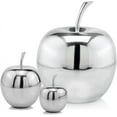 thumbnail image 6 of Modern Day Accents 3772 Manzana XL White , Fruit Decor, Teacher Gifts, School, Teacher Decor,  Gifts, Office Desk Decor, Home Decor, White, Silver Stem, Sculpture, Aluminum, 11" Lx11 Wx13 H, 6 of 8