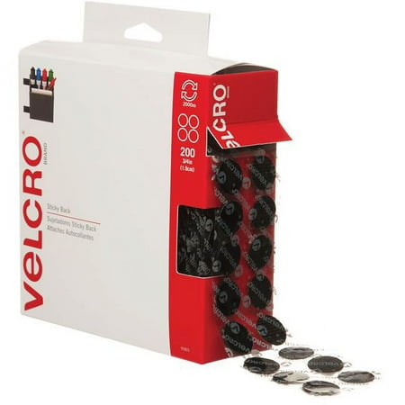 UPC: 0848109019628 | Box Partners VEL152 0.75 in. Dots Black Cloth Hook & Eye Brand Tape Combo Pack