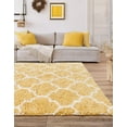 thumbnail image 4 of Unique Loom Rabat Shag Collection Area Rug - Marble (8' Square Yellow/Ivory), 4 of 7