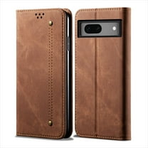 Dteck Phone Back Cover Wallet Case for Google Pixel 8 Case,Vintage PU Leather Phone Case Card Holder Kickstand Built-in Magnetic Flip Folio Leather Case Shockproof Flip Case Cover, Brown