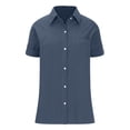 thumbnail image 4 of Womens Button Down Shirts Cotton Linen Long Sleeve Dress Shirts Casual Summer Tops Work Blouses with Pockets, 4 of 5